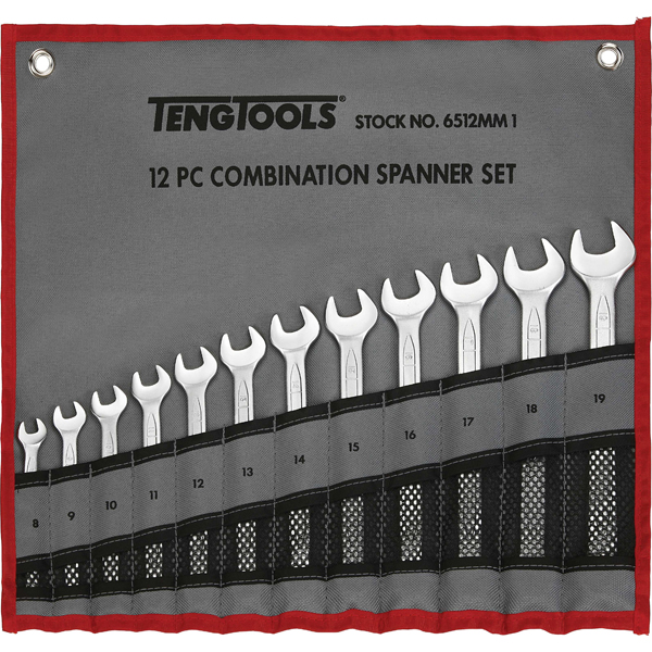 12 Piece Combination Spanner Set (Handy Tool Roll)